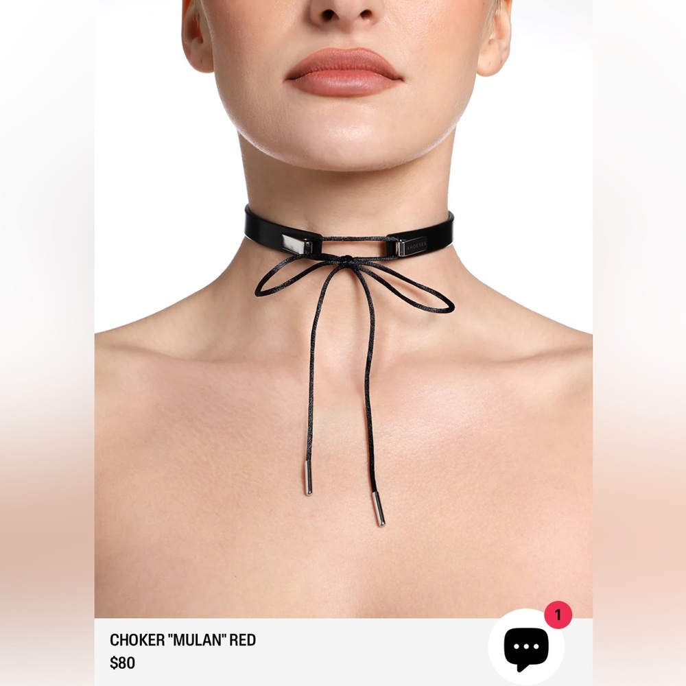 Anoeses Black Choker Leather Necklace